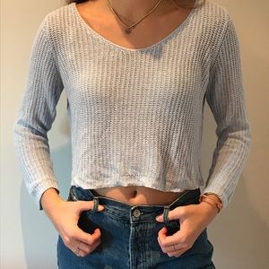 Brandy Melville Light Blue Corrie Knit Sweater